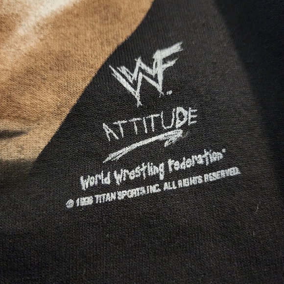 Vintage x WWF ATTITUDE The Rock Crewneck Men’s Sweatshirt - Picture 5 of 7
